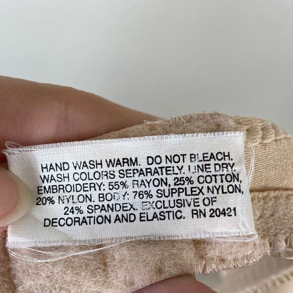 Wacoal Tan Lace Trim Unpadded Underwire Bra - Picture 4 of 4